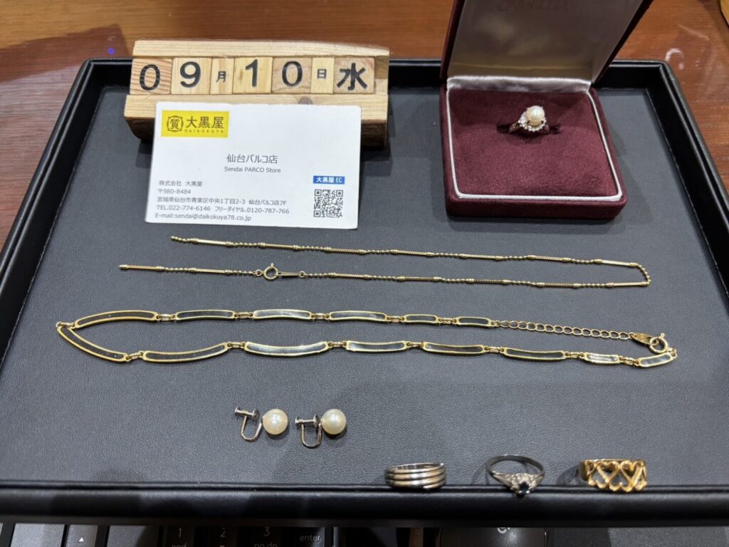 K18 PT850 PT900 ネックレス イヤリング 指輪 買取 仙台パルコ 大黒屋